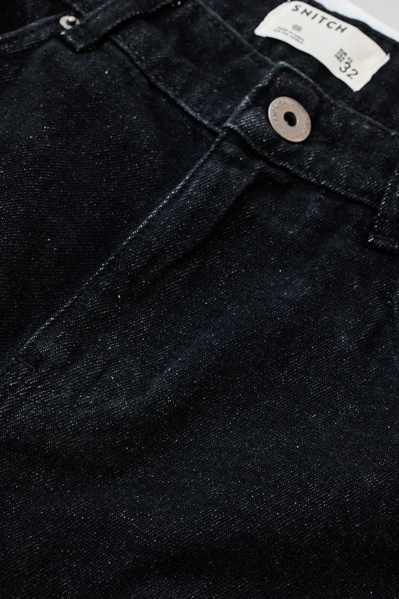 SNITCH Black Black Straight Fit Jeans for Men | Best Price UAE